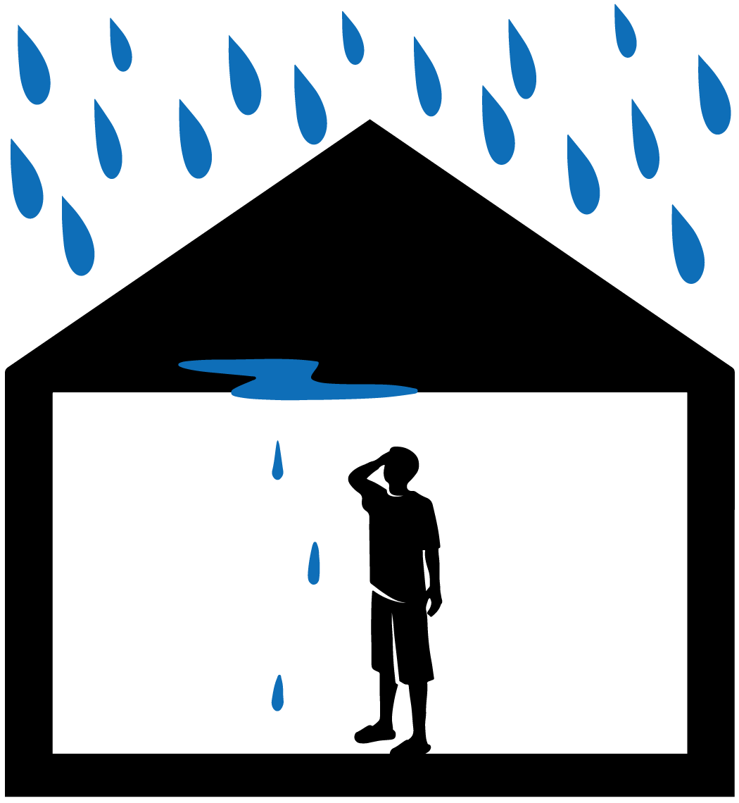 雨漏りイラスト